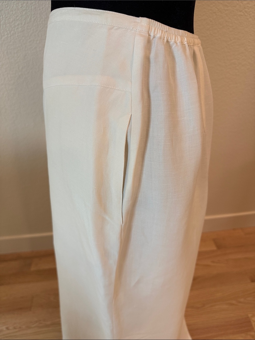 Citron Santa Monica Button-Front Maxi Silk Linen Skirt - Picture 6 of 13